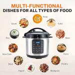 16-in-1 Electric Pressure Cooker, 8QT Stainless Steel
