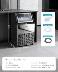 EUHOMY Stainless Steel Under Counter Ice Maker