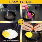 Egg Ring Set with Silicone Handle - 3 Pack