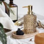 Clear Glass Soap Dispenser with Plastic Pump