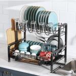 Large Stainless Steel 2-Tier Dish Drying Rack