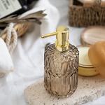 Clear Glass Soap Dispenser with Plastic Pump