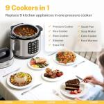 CARORI 9-in-1 Electric Pressure Cooker, 8 Qt