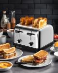 WantJoin 4-Slice Commercial Toaster - 1800W Stainless Steel