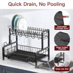 Large Stainless Steel 2-Tier Dish Drying Rack