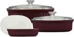 CorningWare 6-Piece Ceramic Bakeware Set with Lids