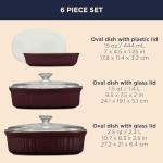 CorningWare 6-Piece Ceramic Bakeware Set with Lids