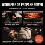 Portable Dual Fuel Pizza Oven for Outdoor Use