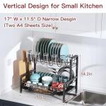 Large Stainless Steel 2-Tier Dish Drying Rack