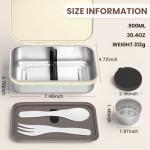 JSLOVE 30oz Stainless Steel Bento Box for Adults