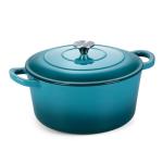 Onader 5QT Dark Cyan Cast Iron Dutch Oven