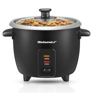 Elite Gourmet Electric Rice Cooker, 6 Cups