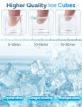 Portable Clear Ice Cube Maker - 45 lbs/Day