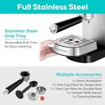 CASABREWS Espresso Machine with Milk Frother