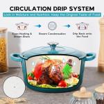 Onader 5QT Dark Cyan Cast Iron Dutch Oven