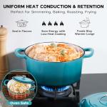 Onader 5QT Dark Cyan Cast Iron Dutch Oven