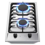 Eascookchef 2-Burner Stainless Steel Gas Cooktop