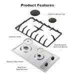 Eascookchef 2-Burner Stainless Steel Gas Cooktop