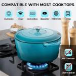 Onader 5QT Dark Cyan Cast Iron Dutch Oven