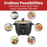 Elite Gourmet Electric Rice Cooker, 6 Cups