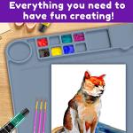 Silicone Art Mat with Cup and Raised Edge