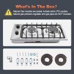 Eascookchef 2-Burner Stainless Steel Gas Cooktop