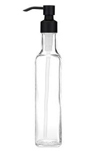 Rail19 French Glass Soap Dispenser with Metal Pump
