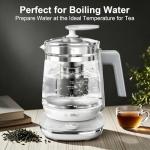 ICOOKPOT 1.5L Electric Glass Kettle, 1200W
