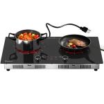 Disaenvir 2 Burner Electric Cooktop with Timer