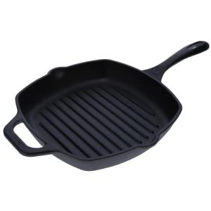 Victoria 10-Inch Cast Iron Square Grill Pan