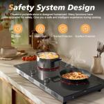 Disaenvir 2 Burner Electric Cooktop with Timer