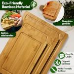 Bamboo Cutting Board Set – 3 Piece Gift Set