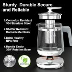 ICOOKPOT 1.5L Electric Glass Kettle, 1200W