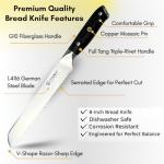 CrispKuts Sourdough Bread Knife Set with Lame