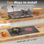 Disaenvir 2 Burner Electric Cooktop with Timer