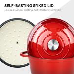 Miereirl 4.5 Quart Cast Iron Dutch Oven Pot