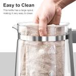 ICOOKPOT 1.5L Electric Glass Kettle, 1200W