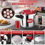8 QT Stainless Steel 3-In-1 Pressure Cooker