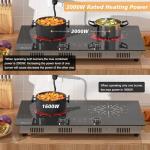 Disaenvir 2 Burner Electric Cooktop with Timer