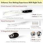 CrispKuts Sourdough Bread Knife Set with Lame