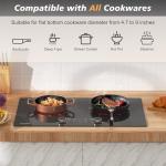 Disaenvir 2 Burner Electric Cooktop with Timer