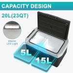 Eeivess 23QT Portable Fridge & Freezer Combo