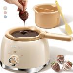 LUSHYUM Chocolate Melting Pot with Spatula and Inserts