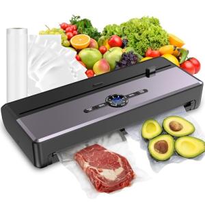 Food Vacuum Sealer with Built-in Cutter and Bags