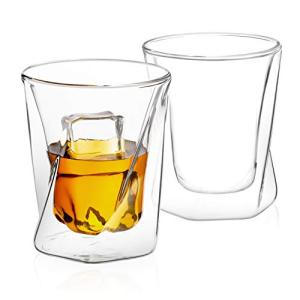 JoyJolt Lacey Insulated Whiskey Glass Set of 2