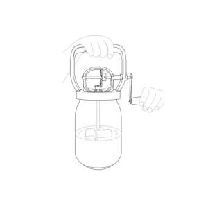 CAROD 1.5L Glass Butter Churner with Sifting Lid