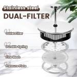 Jze Glass French Press Coffee Maker, 22oz