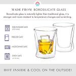 JoyJolt Lacey Insulated Whiskey Glass Set of 2