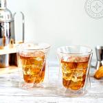 JoyJolt Lacey Insulated Whiskey Glass Set of 2