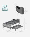 SONGMICS Expandable Stainless Steel Dish Drying Rack